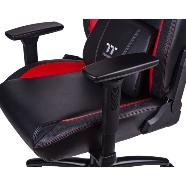 Thermaltake GGC-VCO-BRLWDS-01 Gaming Chair, Padded Seat, Black, Red