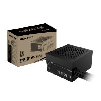 GIGABYTE P550SS Power Supply - PCIe 5.0, 80 PLUS Silver, 120 mm Fan…