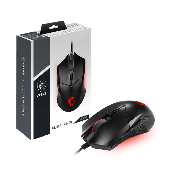 MSI Clutch GM08 Ambidextrous Gaming Mouse USB Type-A Optical 4200 DPI