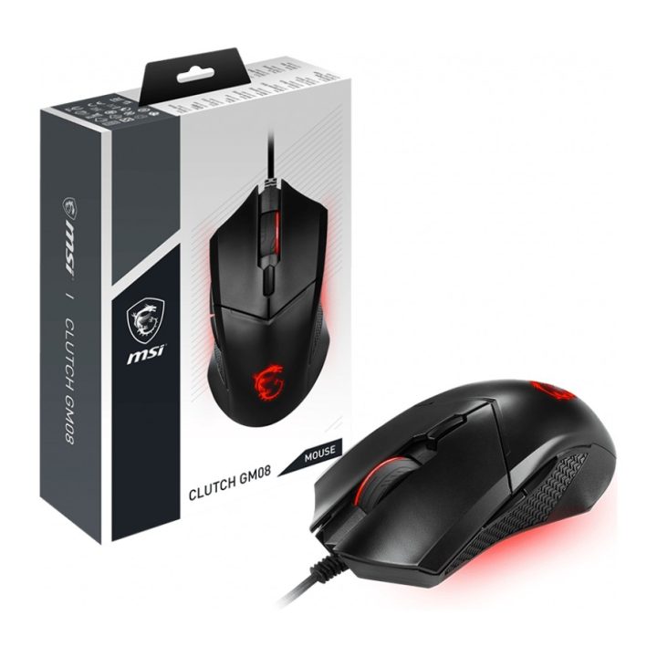 MSI Clutch GM08 Ambidextrous Gaming Mouse USB Type-A Optical 4200 DPI