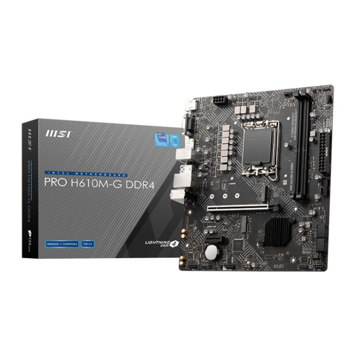 MSI PRO H610M-G DDR4 Intel H610 LGA 1700 micro ATX motherboard