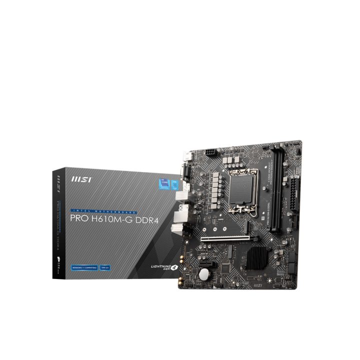 MSI PRO H610M-G DDR4 Intel H610 LGA 1700 micro ATX motherboard