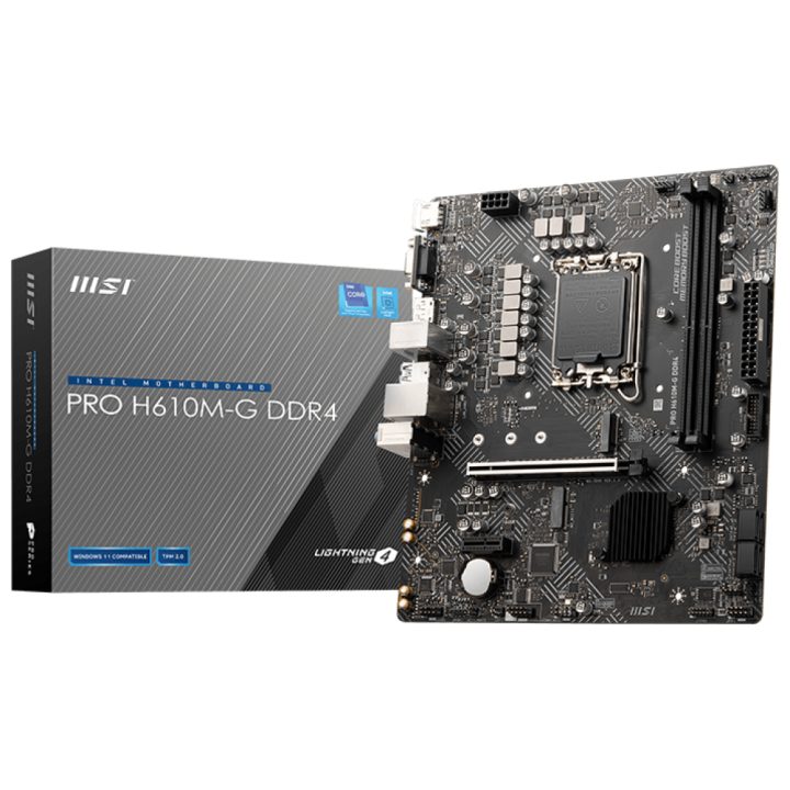 MSI PRO H610M-G DDR4 Intel H610 LGA 1700 micro ATX motherboard