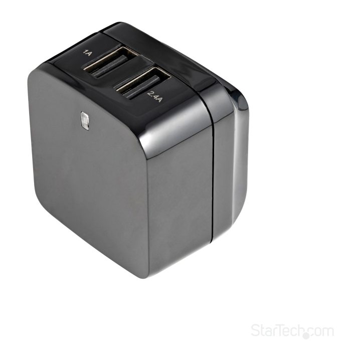 StarTech.com 2-Port USB Wall Charger for Tablets Smartphones - High…