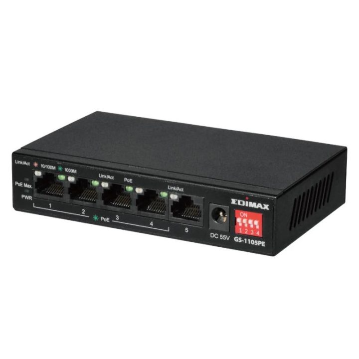 Edimax GS-1105PE Switch 5xGbE (4PoE+) LR