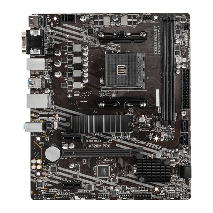 MSI A520M PRO AMD A520 Motherboard AM4 Socket micro ATX