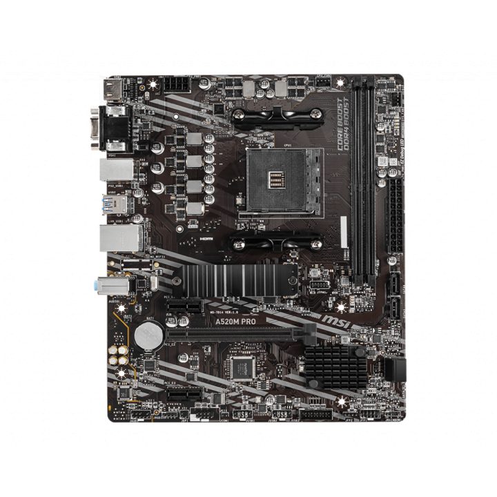 MSI A520M PRO AMD A520 Motherboard AM4 Socket micro ATX