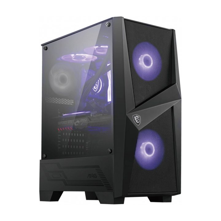 MSI MAG Forge 100M Midi Tower Black, Transparent