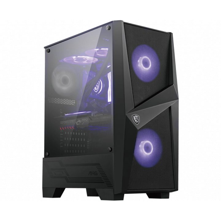MSI MAG Forge 100M Torre Média Preto, Transparente