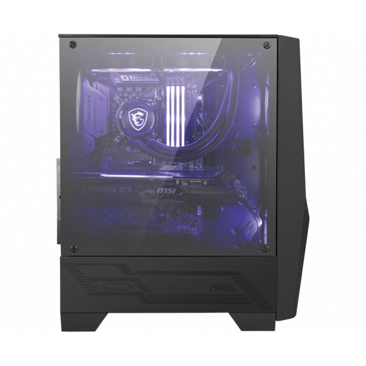 MSI MAG Forge 100M Midi Tower Black, Transparent