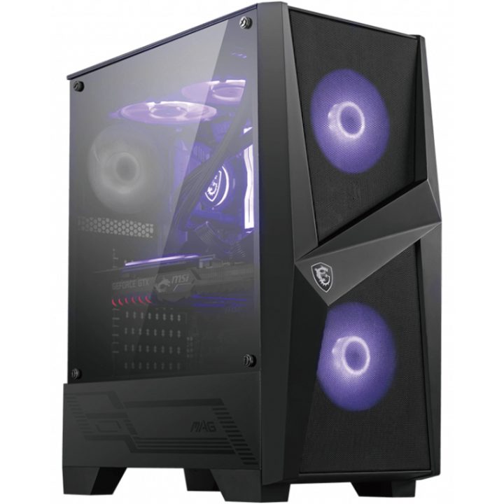 MSI MAG Forge 100M Torre Média Preto, Transparente