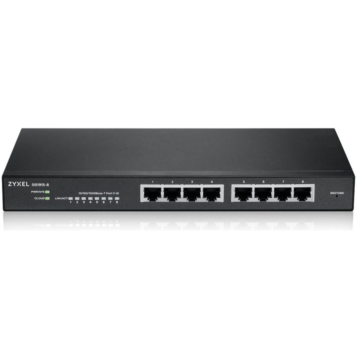 Zyxel GS1915-8 Managed L2 Gigabit Ethernet (10/100/1000) Black