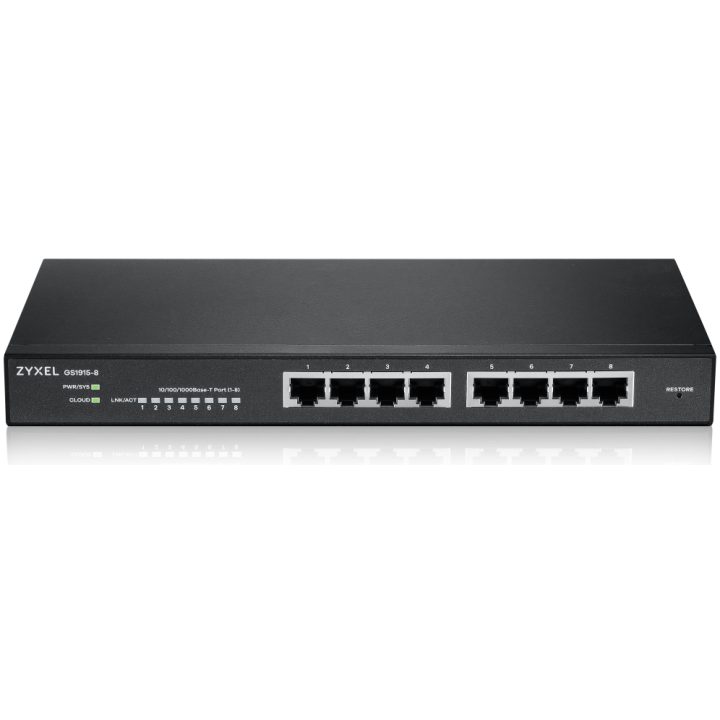 Zyxel GS1915-8 Managed L2 Gigabit Ethernet (10/100/1000) Black