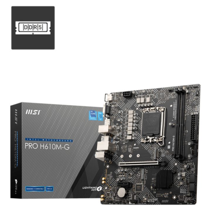 MSI PRO H610M-G Intel H610 LGA 1700 micro ATX motherboard