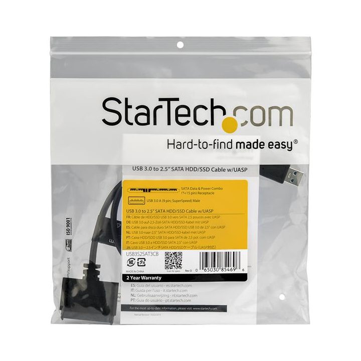 StarTech.com SATA to USB Cable - 2.5" SATA III to USB 3.0 Hard Drive…