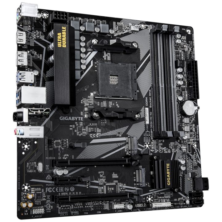 GIGABYTE B550M DS3H AC R2 Motherboard - Processadores AMD Ryzen 5000…
