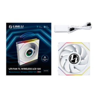 Lian Li Uni Fan TL-LCD Wireless White 120x120 Fan (G99.12TLLCD1W1W.00)