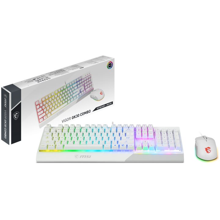 MSI Vigor GK30 COMBO White Keyboard + Mouse (S11-04ES305-CLA)