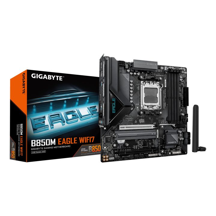 GIGABYTE B850M EAGLE WIFI7 Motherboard – CPUs AMD Ryzen Série 9000…