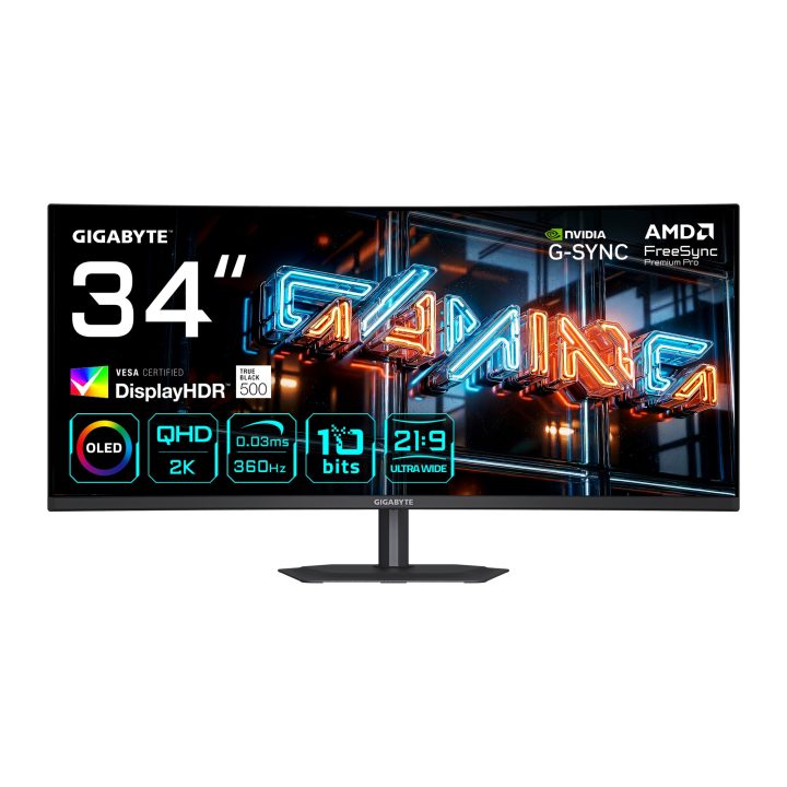 Gigabyte MO34WQC36 34" UWQHD 360 Hz curvo