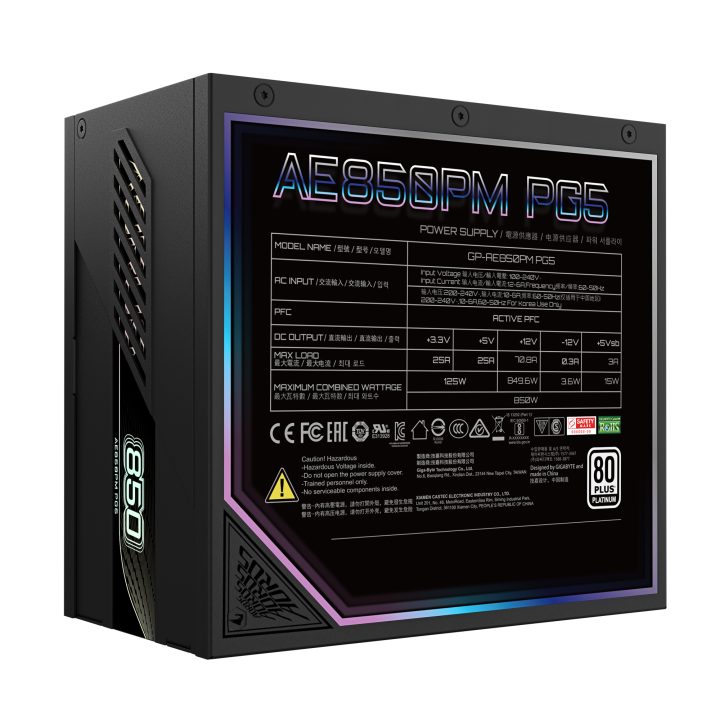 Fonte de Alimentação GIGABYTE AORUS ELITE P850W