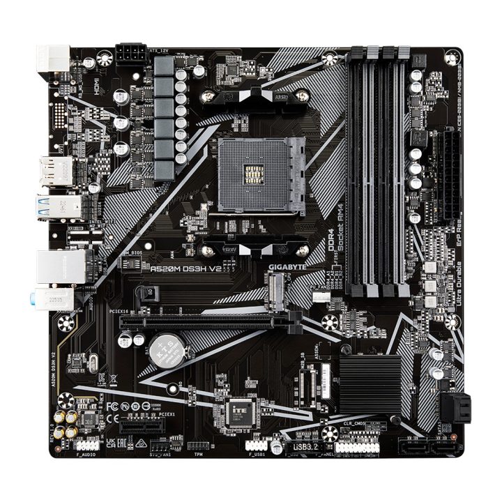 GIGABYTE Motherboard A520M DS3H V2 - Suporta CPUs AMD Ryzen série…
