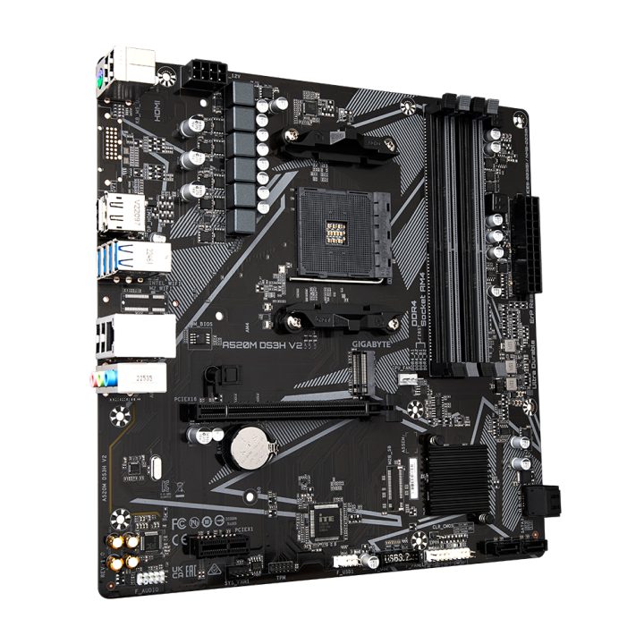 GIGABYTE A520M DS3H V2 Motherboard - Supports AMD Ryzen 5000 Series…