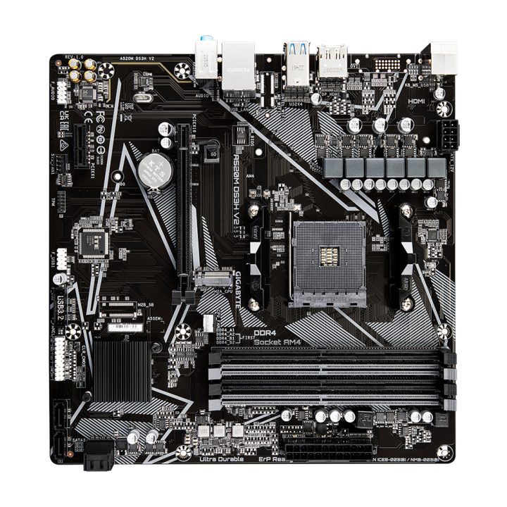 GIGABYTE A520M DS3H V2 Motherboard - Supports AMD Ryzen 5000 Series…