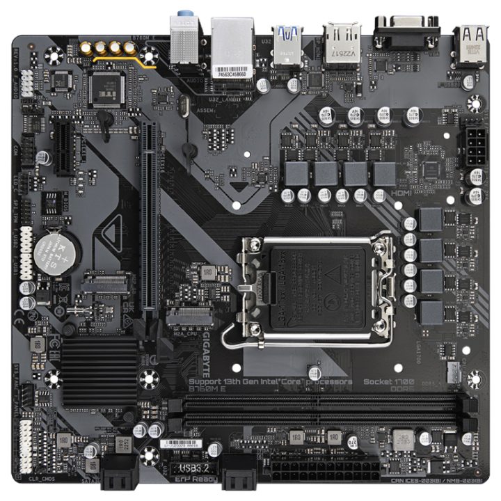 GIGABYTE B760M E Placa base - Compatible con procesadores Intel Core…