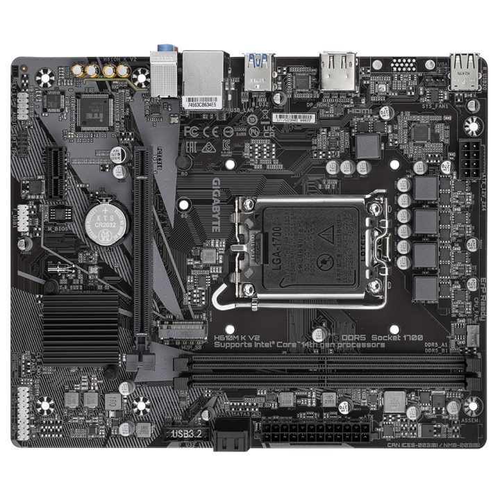 GIGABYTE H610M K V2 Motherboard - Intel Core 14th Gen Processors, up…