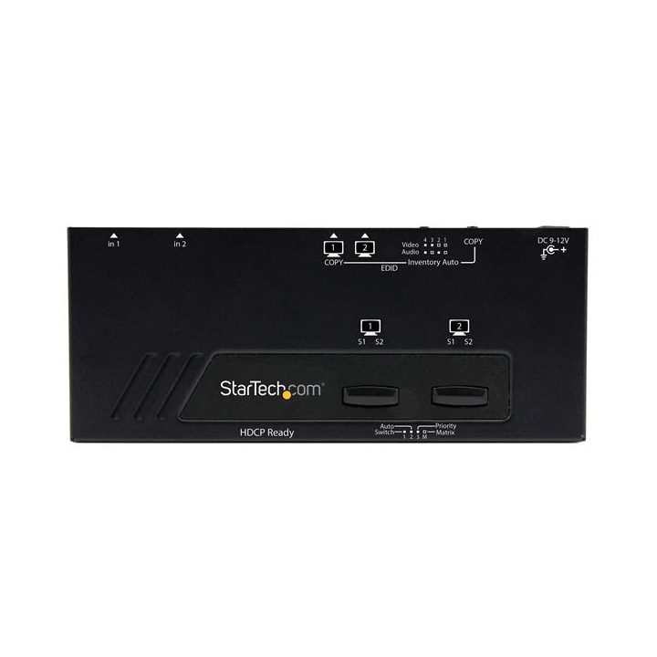 StarTech.com 2x2 HDMI Matrix Switch with Automatic and Priority…