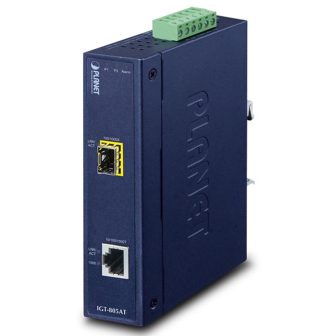 PLANET IGT-805AT convertidor de medio 1000 Mbit/s Azul