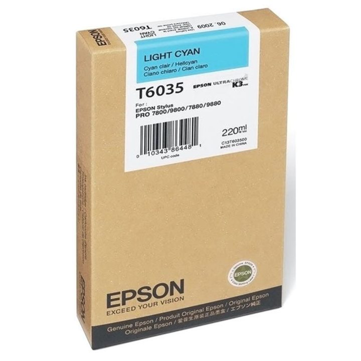 Epson T603500 Light Cyan Ink Cartridge