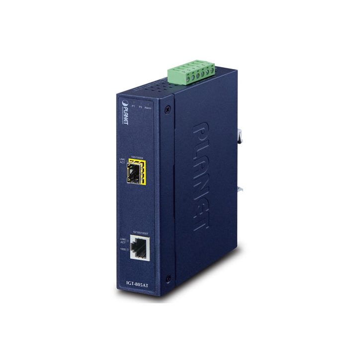 PLANET IGT-805AT conversor de meio 1000 Mbit/s Azul
