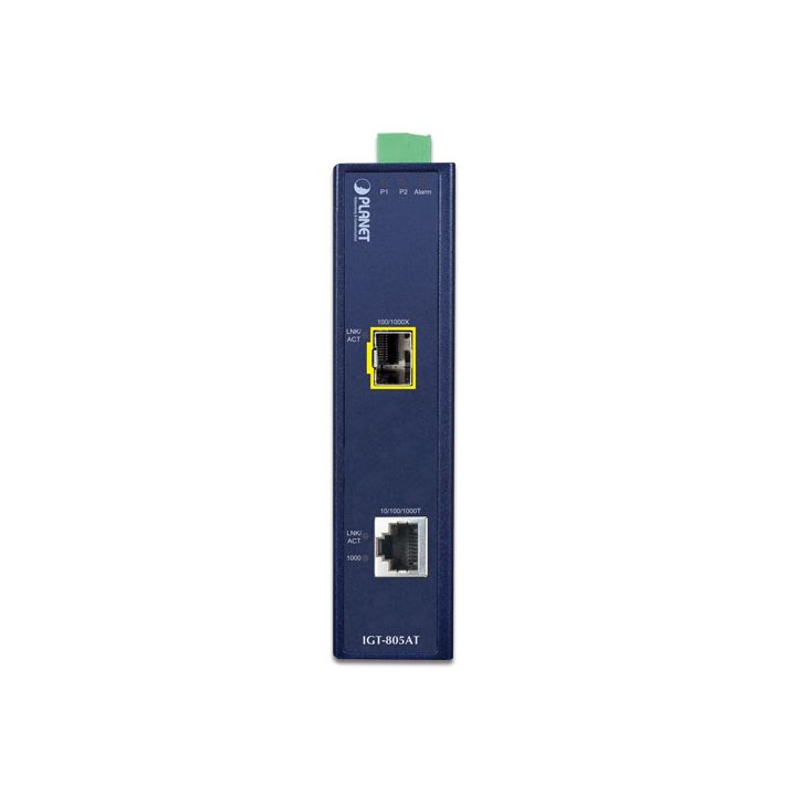 PLANET IGT-805AT conversor de meio 1000 Mbit/s Azul