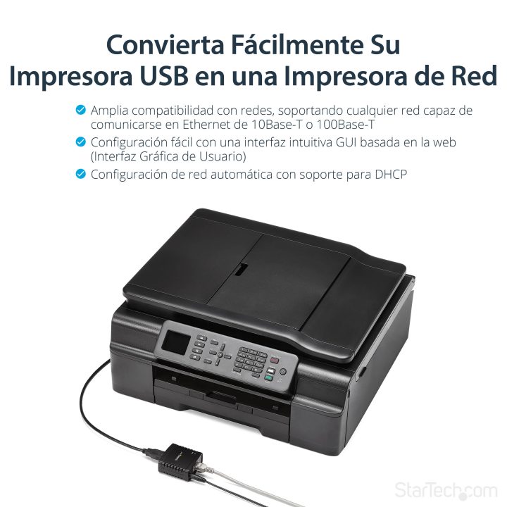 StarTech.com Servidor de Impressão em Rede Ethernet 10/100 Mbps para…