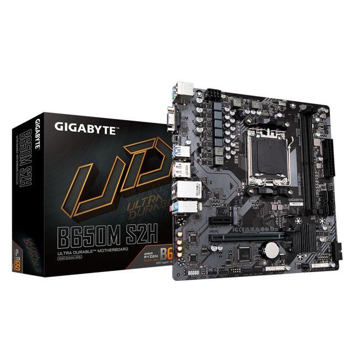 GIGABYTE B650M S2H Motherboard - AMD Ryzen série 9000, VRM de 5+2+2…