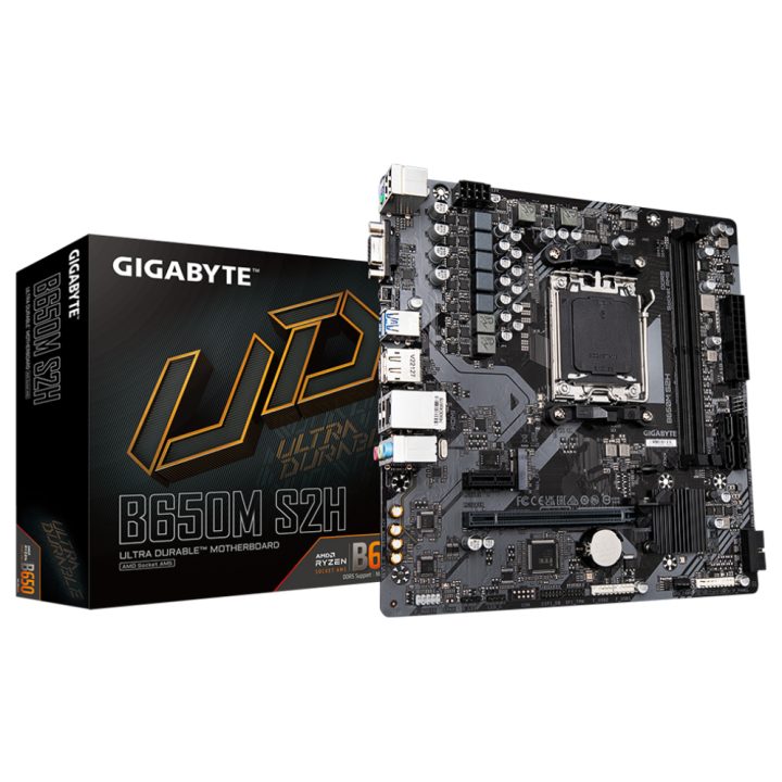 GIGABYTE B650M S2H Motherboard - AMD Ryzen série 9000, VRM de 5+2+2…