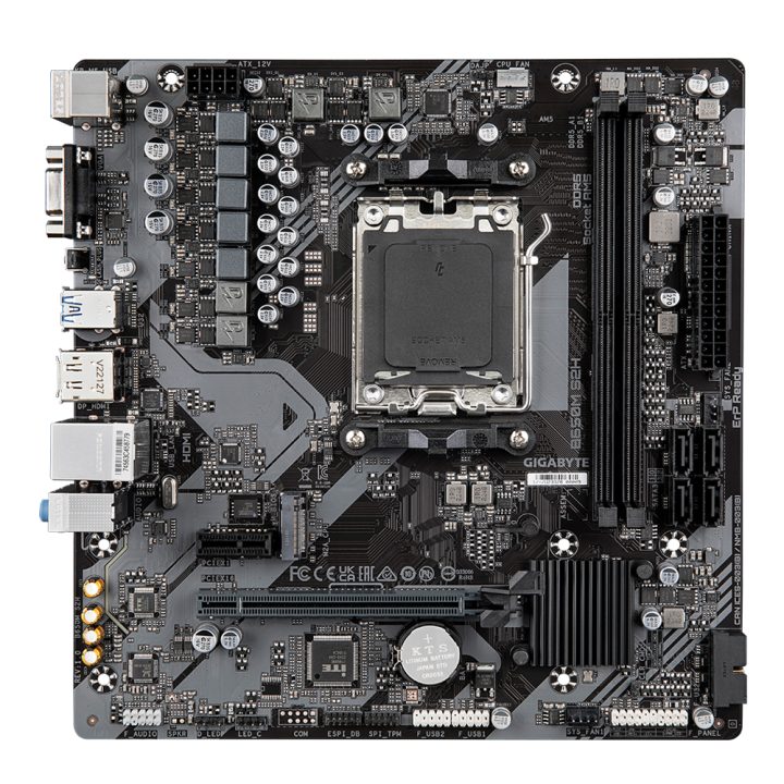 GIGABYTE B650M S2H Motherboard - AMD Ryzen série 9000, VRM de 5+2+2…
