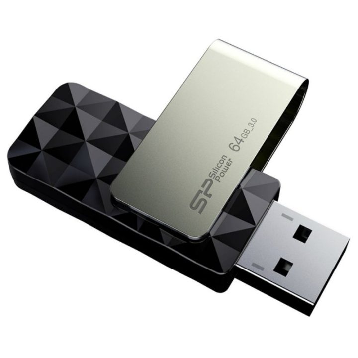 Silicon Power SP memória USB Blaze B30 USB 3.1 Gen1 64GB Preto…