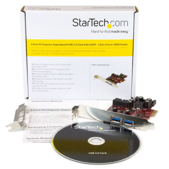 StarTech.com 4-Port PCI Express USB 3.0 (5Gbps) Card - 2 External and…