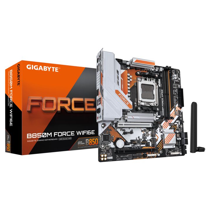 GIGABYTE B850M FORCE WIFI6E Motherboard – Compatible with AMD Ryzen…