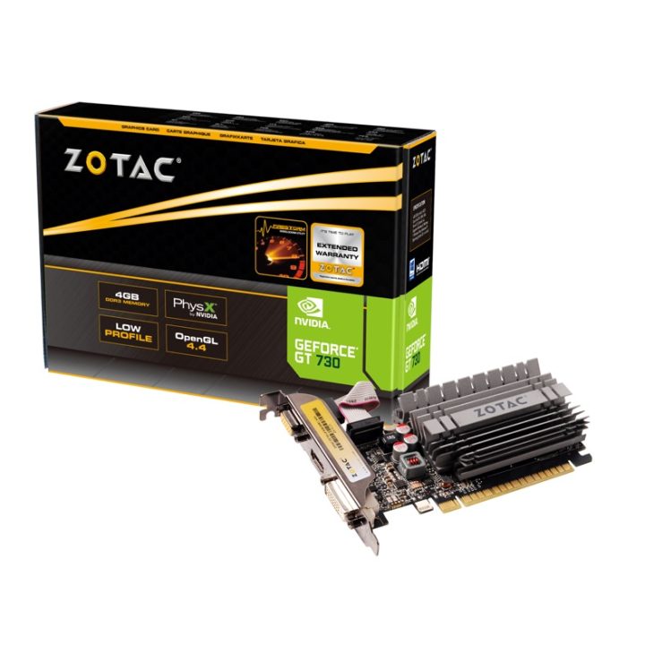 Placa gráfica ZOTAC GT 730 4GB GDDR3 Zone Edition (ZT-71115-20L)