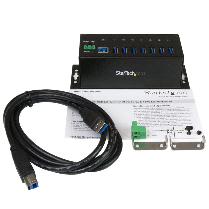 StarTech.com 7-Port USB 3.0 Hub - 5Gbps - Industrial Metal USB…