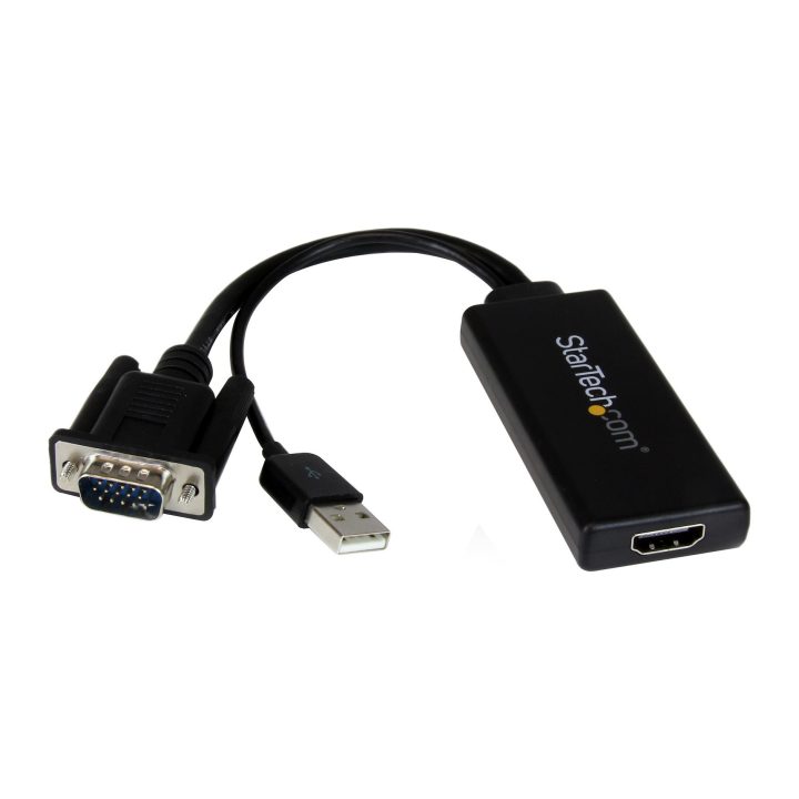 StarTech.com Adaptador VGA para HDMI com áudio e alimentação USB –…