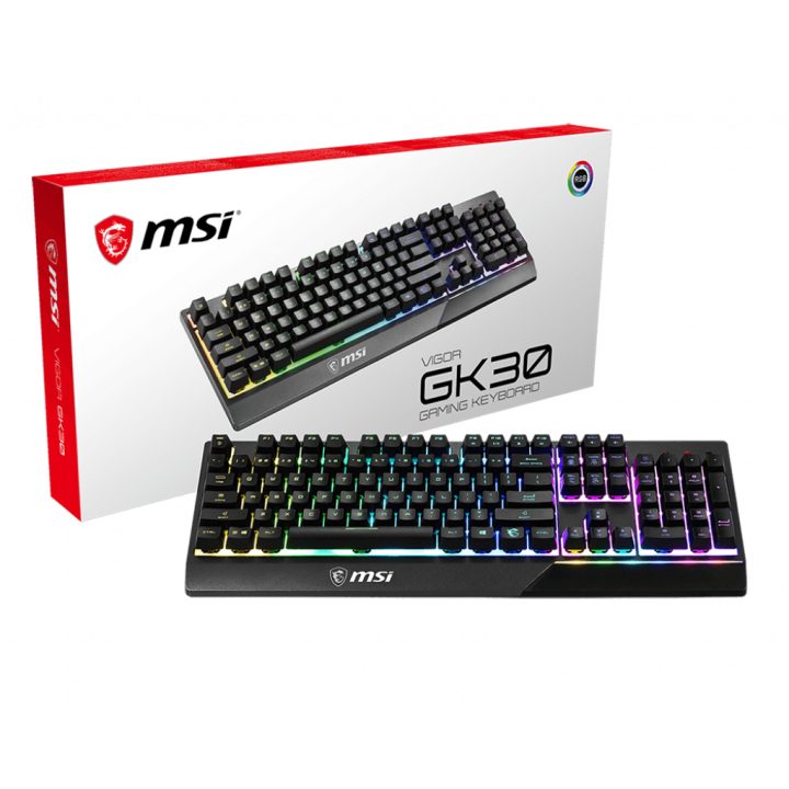 MSI Vigor GK30 Gaming Keyboard USB QWERTY Spanish Black