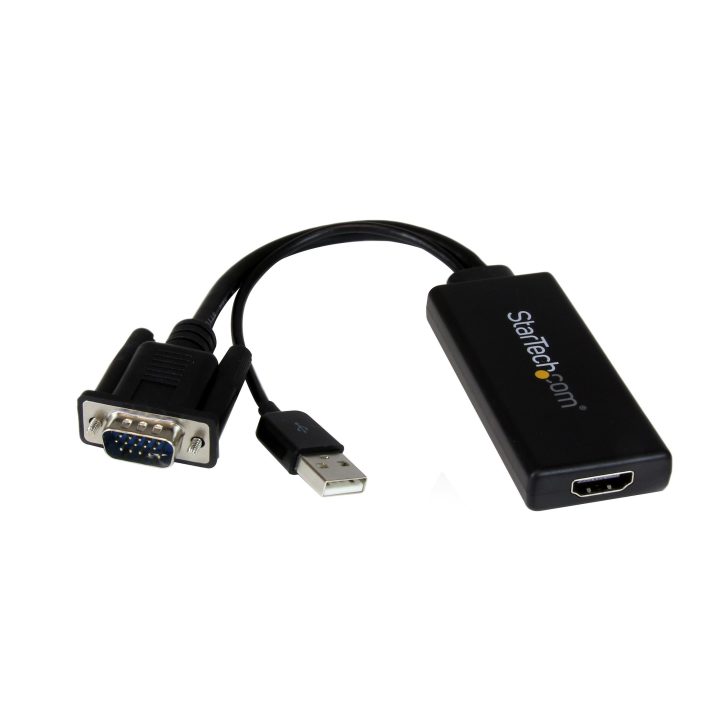 StarTech.com Adaptador VGA a HDMI con audio y alimentación USB –…