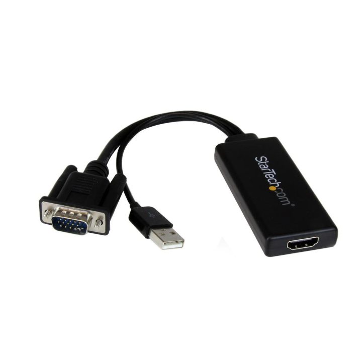 StarTech.com VGA to HDMI Adapter with Audio and USB Power – Portable…