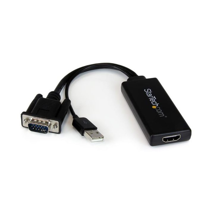 StarTech.com Adaptador VGA a HDMI con audio y alimentación USB –…