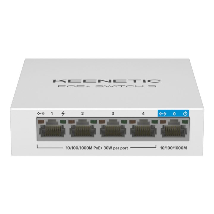 Keenetic PoE+ Switch 5 (KN-4610) Switch Gigabit de 5 puertos con 4…